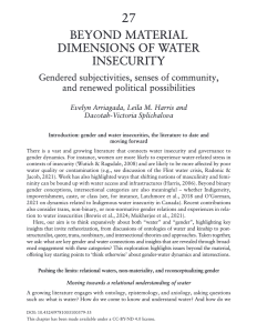 NEW PUB FROM EDGES MEMBERS EVELYN ARRIAGADA, DACOTAH-VICTORIA SPLICHALOVA, & LEILA HARRIS: BEYOND MATERIAL DIMENSIONS OF WATER INSECURITY: GENDERED SUBJECTIVITIES, SENSES OF COMMUNITY, AND RENEWED POLITICAL POSSIBILITIES